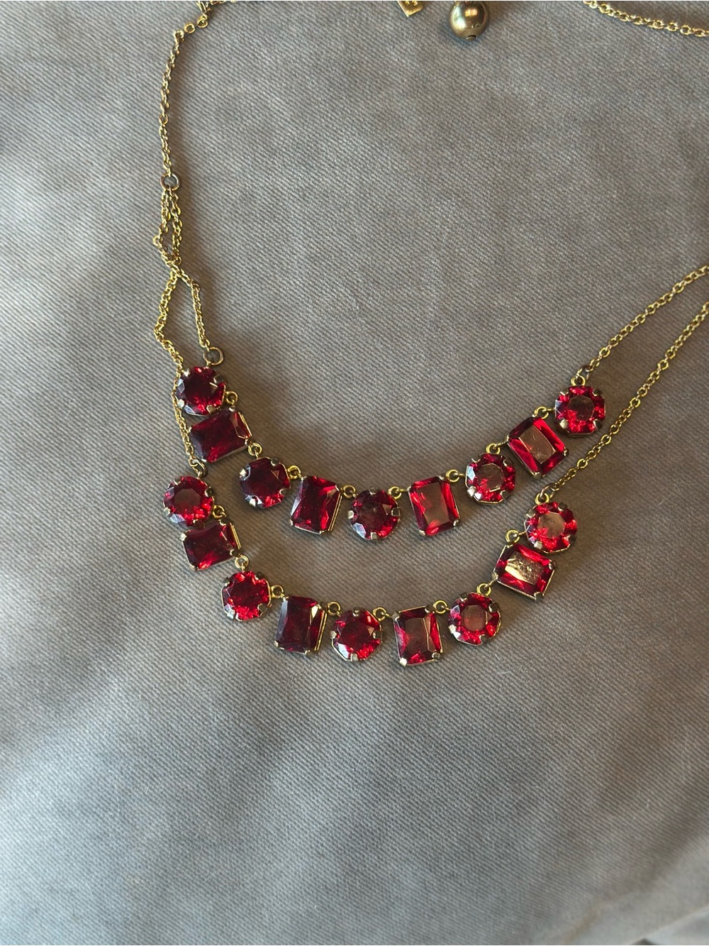Kate Spade Necklace with Red Crystal Stones